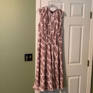 Ann Taylor paisley midi dress.